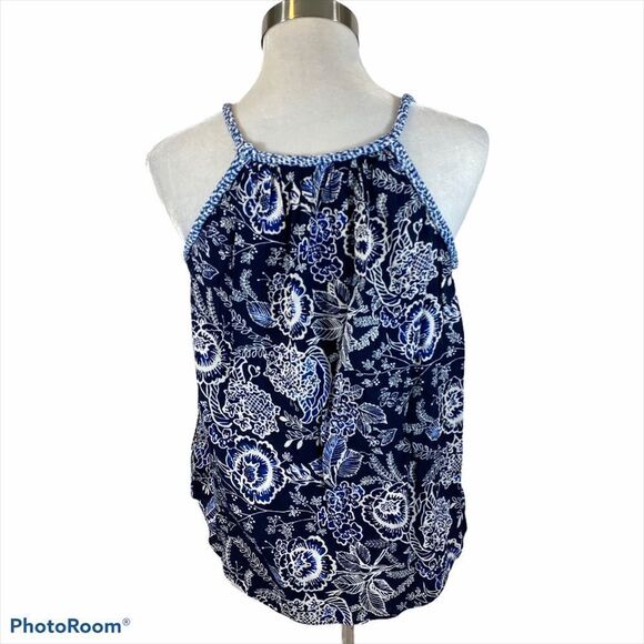 Gap Blue Floral Rope Strap Tank Top Size XS‎ - Picture 4 of 9